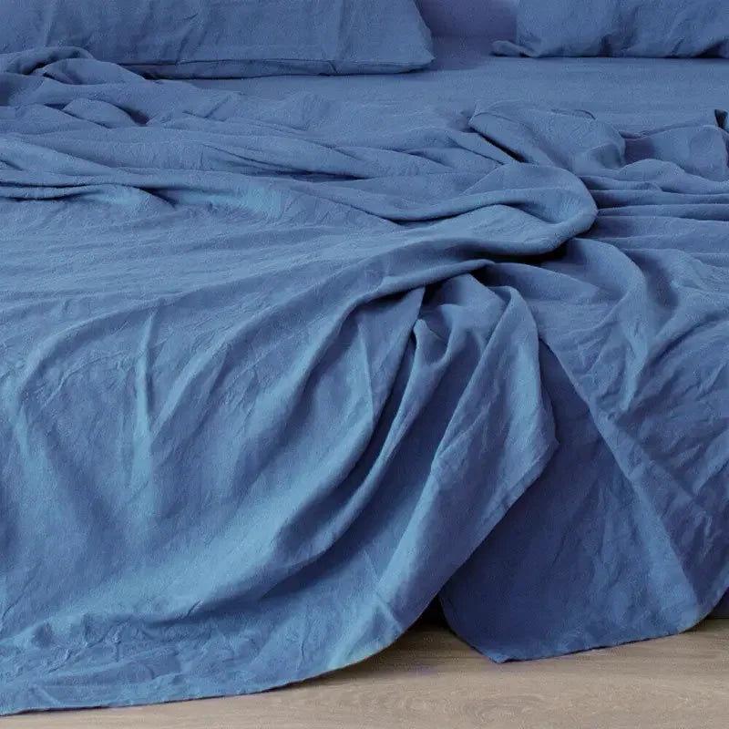 Linen Bed Sheet Set with Breathable Fabric for Comfortable Sleep