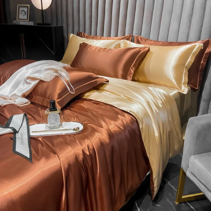 Luxurious Silk Bedding Set with Breathable Fabric for Restful Sleep