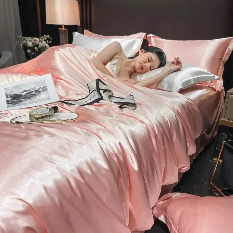 Luxurious Silk Bedding Set with Breathable Fabric for Restful Sleep