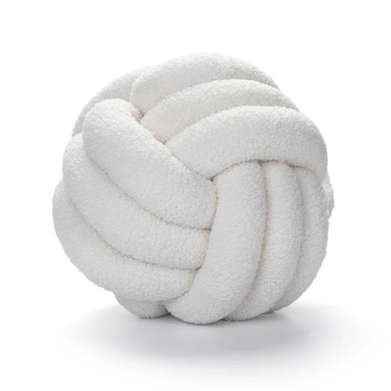 Luxurious Throw Pillow | Hand-Knotted Design with Premium Lambskin | Decorative Pillows for Cozy Comfort