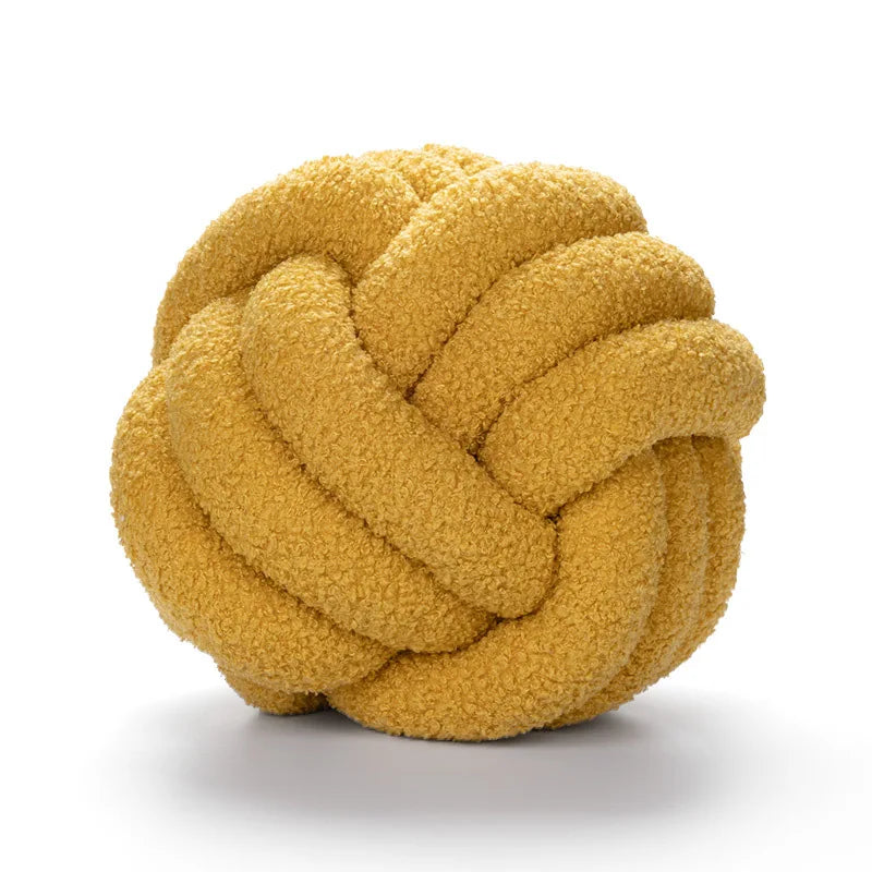 Luxurious Throw Pillow | Hand-Knotted Design with Premium Lambskin | Decorative Pillows for Cozy Comfort