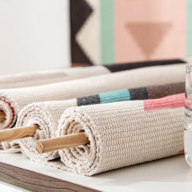Macrame Tassel Wall Tapestry | Geometric Design with Durable Cotton Linen | Elegant Wall Art for Bohemian Home Décor