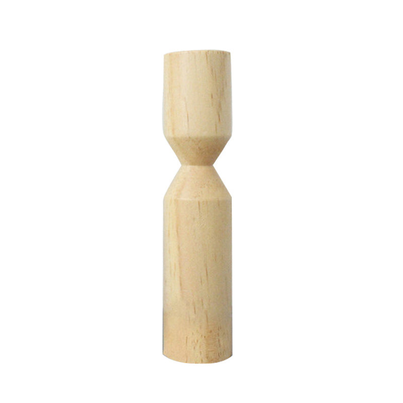 Minimalist Candle Holder | Pine Wood Design with Abstract Silhouette | Elegant Decor for Any Space