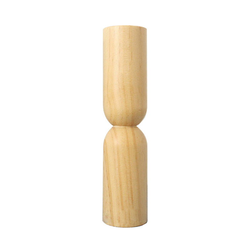 Minimalist Candle Holder | Pine Wood Design with Abstract Silhouette | Elegant Decor for Any Space