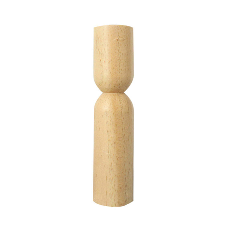 Minimalist Candle Holder | Pine Wood Design with Abstract Silhouette | Elegant Decor for Any Space