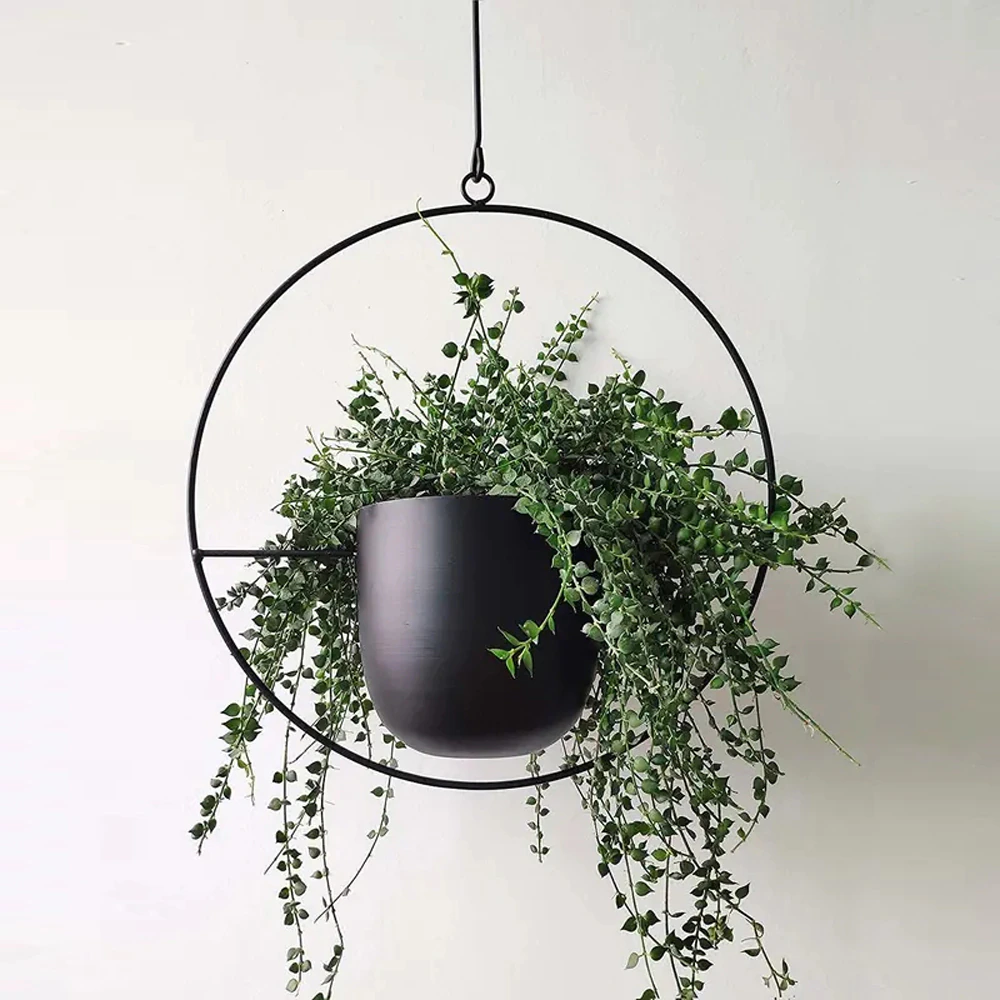 Modern Hanging Planters | Geometric Hanging Pots with Space-Saving Design | Stylish Indoor Plant Holders for Vibrant Decor
