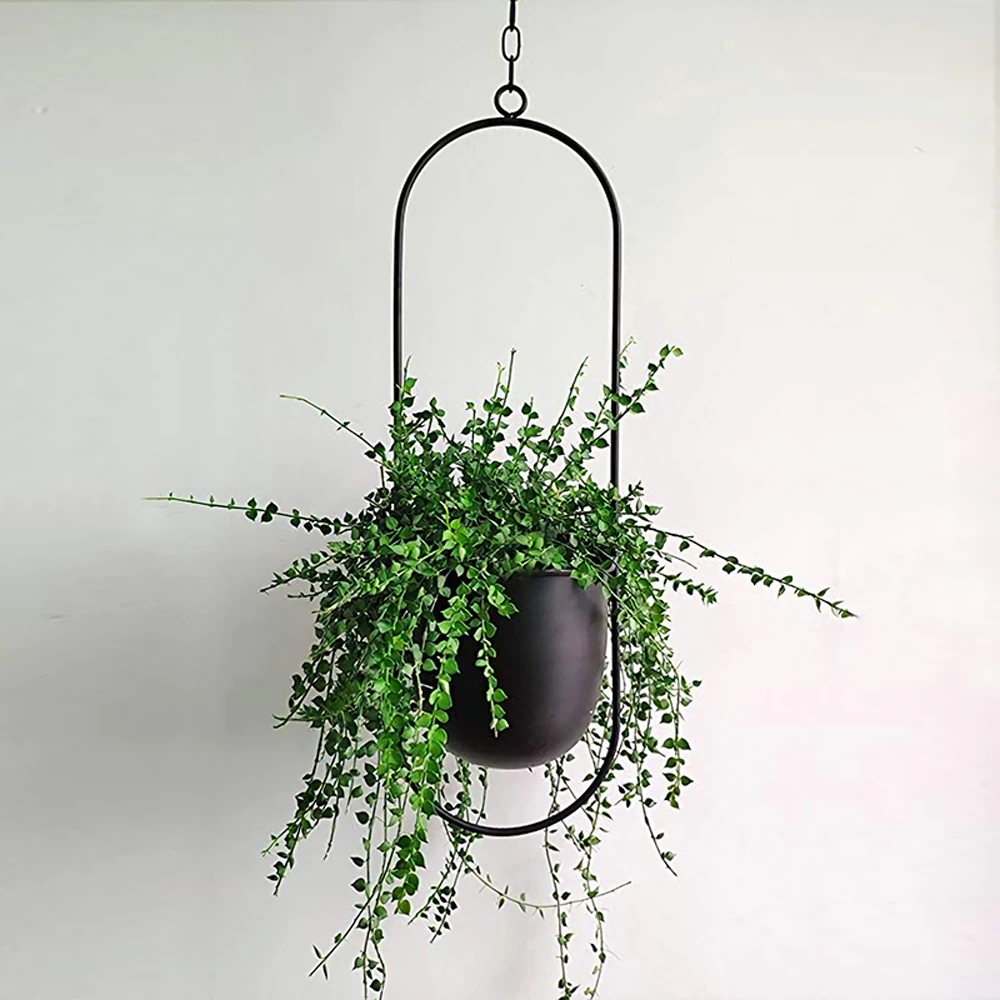 Modern Hanging Planters | Geometric Hanging Pots with Space-Saving Design | Stylish Indoor Plant Holders for Vibrant Decor