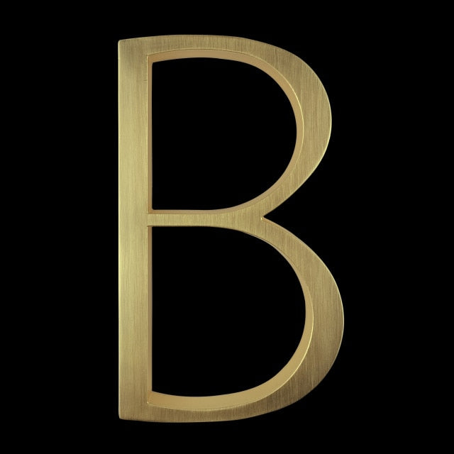 Modern House Numbers | Gold Zinc Alloy Address Sign with 5-Inch Height | Stylish Design for Enhanced Curb Appeal