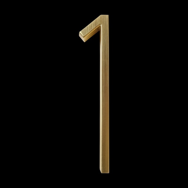 Modern House Numbers | Gold Zinc Alloy Address Sign with 5-Inch Height | Stylish Design for Enhanced Curb Appeal