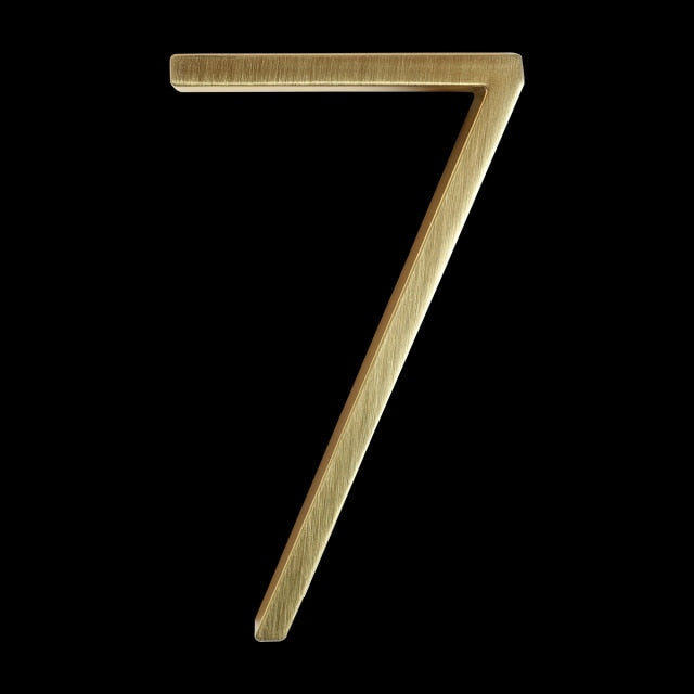 Modern House Numbers | Gold Zinc Alloy Address Sign with 5-Inch Height | Stylish Design for Enhanced Curb Appeal