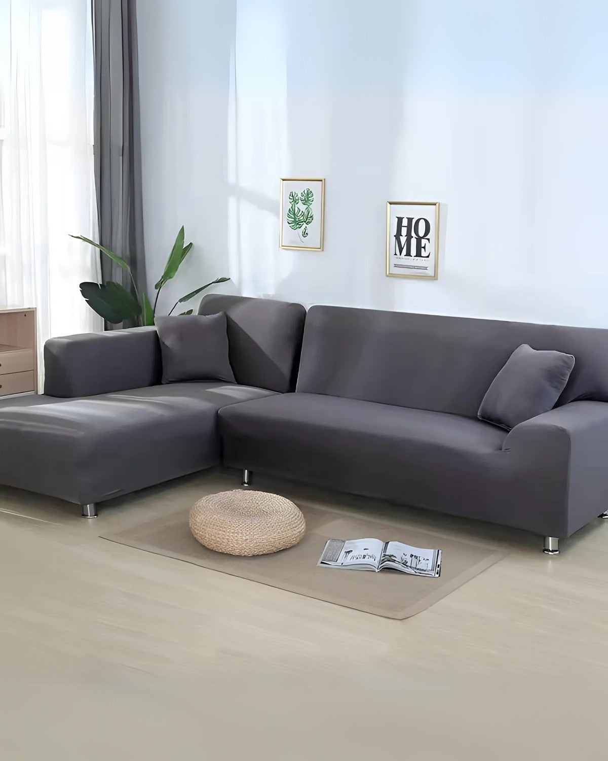 Modular Sofa Cover | Sectional Couch Covers with Tailored Fit | Soft Stretchable Fabric for Easy Installation