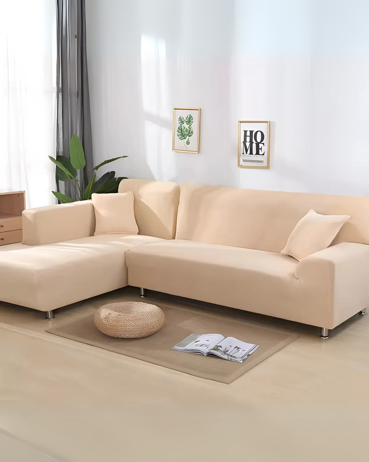 Modular Sofa Cover | Sectional Couch Covers with Tailored Fit | Soft Stretchable Fabric for Easy Installation