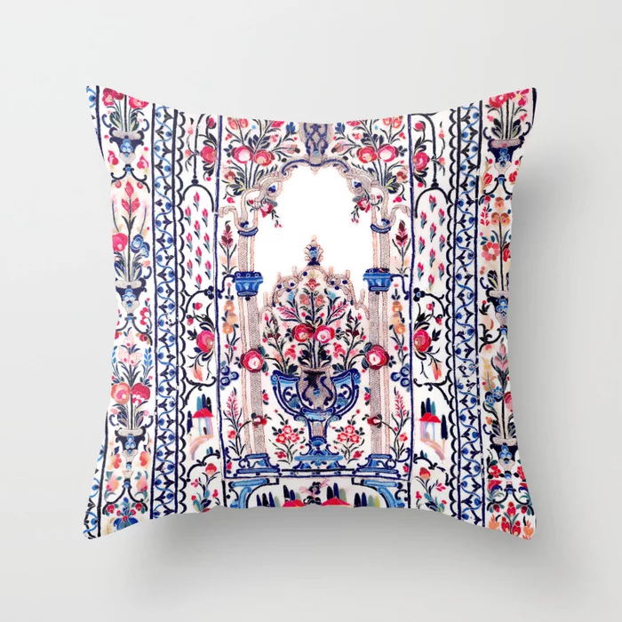 Moroccan Style Cushion Cover with Concealed Zipper | Vibrant Home Decor for Living Room & Outdoor Use