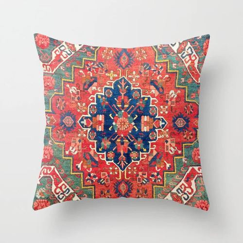 Moroccan Style Cushion Cover with Concealed Zipper | Vibrant Home Decor for Living Room & Outdoor Use