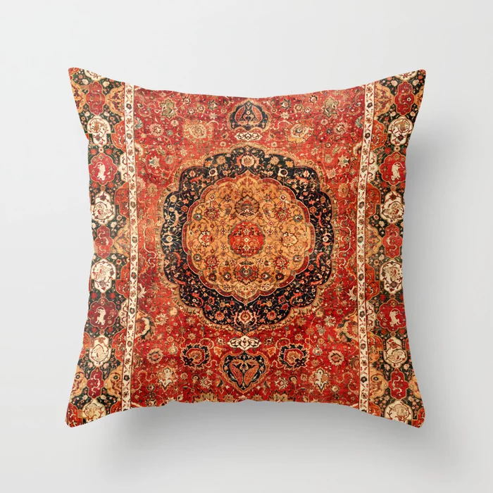 Moroccan Style Cushion Cover with Concealed Zipper | Vibrant Home Decor for Living Room & Outdoor Use
