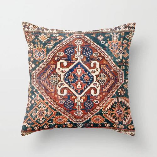 Moroccan Style Cushion Cover with Concealed Zipper | Vibrant Home Decor for Living Room & Outdoor Use