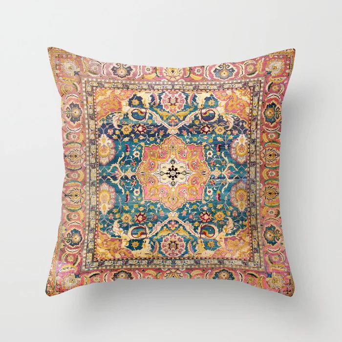 Moroccan Style Cushion Cover with Concealed Zipper | Vibrant Home Decor for Living Room & Outdoor Use