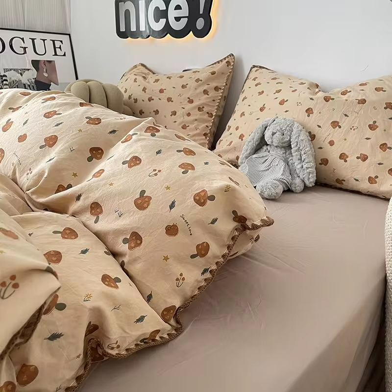 Mushroom Bedding Set | Elegant Duvet Covers with Whimsical Design | Enchanting Decor for Dreamy Bedrooms