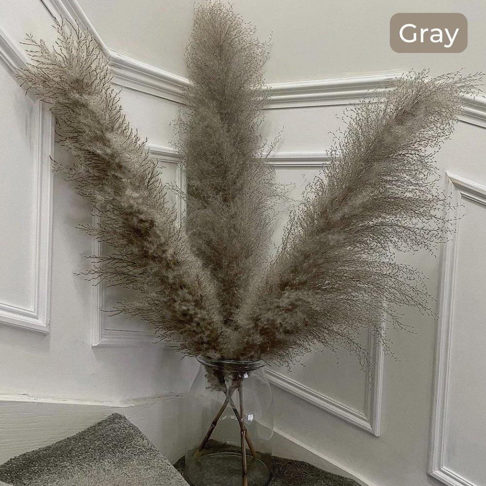 Natural Dried Flower Bouquet | 80 cm Pampas Grass with Fluffy Feathers | Elegant Home Decor for Boho Aesthetic