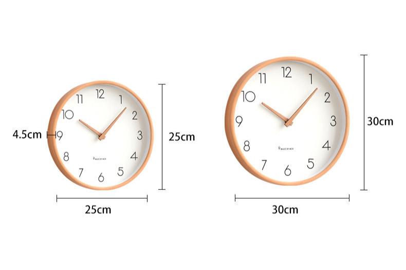Nordic Minimalist | Modern Wall Clock with Silent Sweep Movement | Elegant Wood Decor for Home Spaces