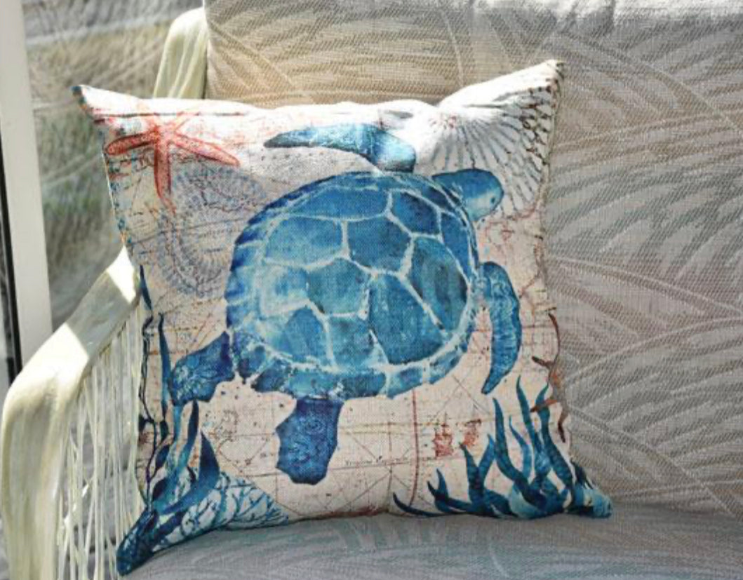 Ocean Bliss Collection | Coral-Themed Pillowcases with Concealed Zipper | Soft Linen for Cozy Home Decor
