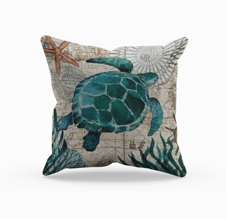 Ocean Bliss Collection | Coral-Themed Pillowcases with Concealed Zipper | Soft Linen for Cozy Home Decor