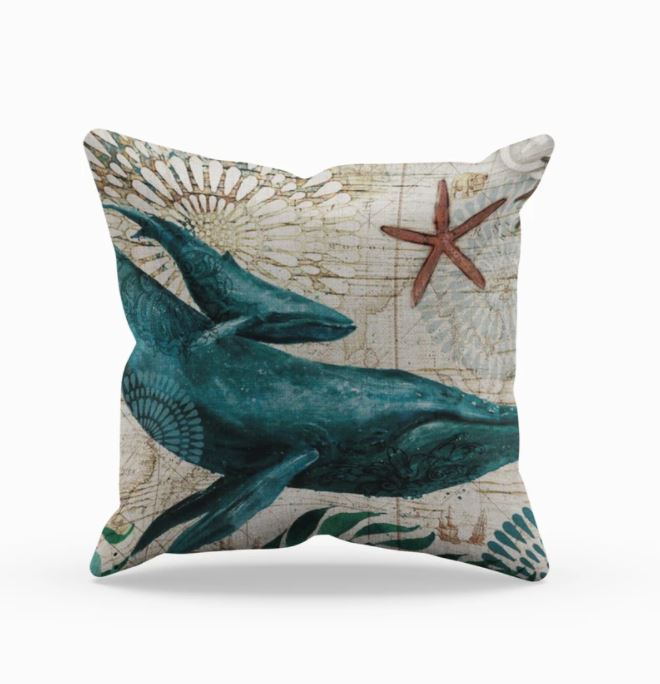 Ocean Bliss Collection | Coral-Themed Pillowcases with Concealed Zipper | Soft Linen for Cozy Home Decor