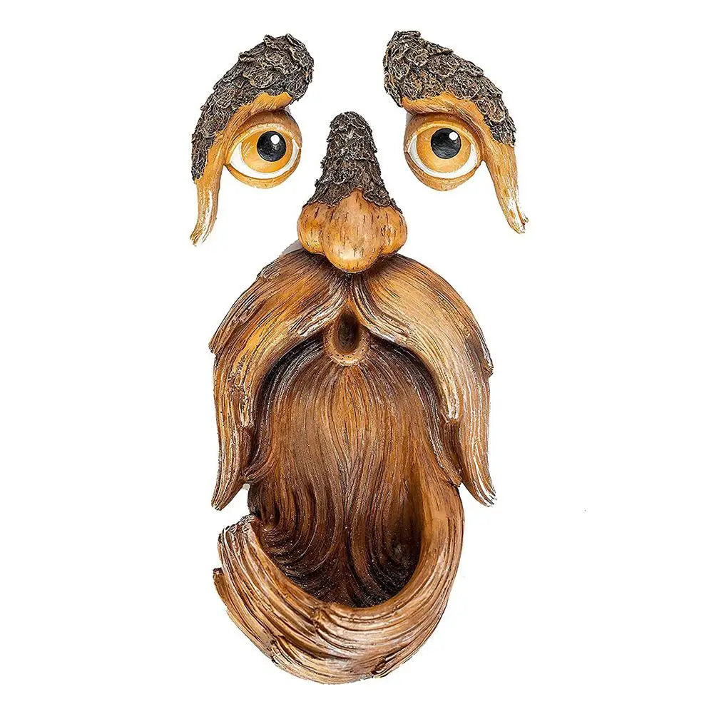 Old Man Tree Face Sculpture | Unique Garden Decor for Enchanting Outdoor Spaces