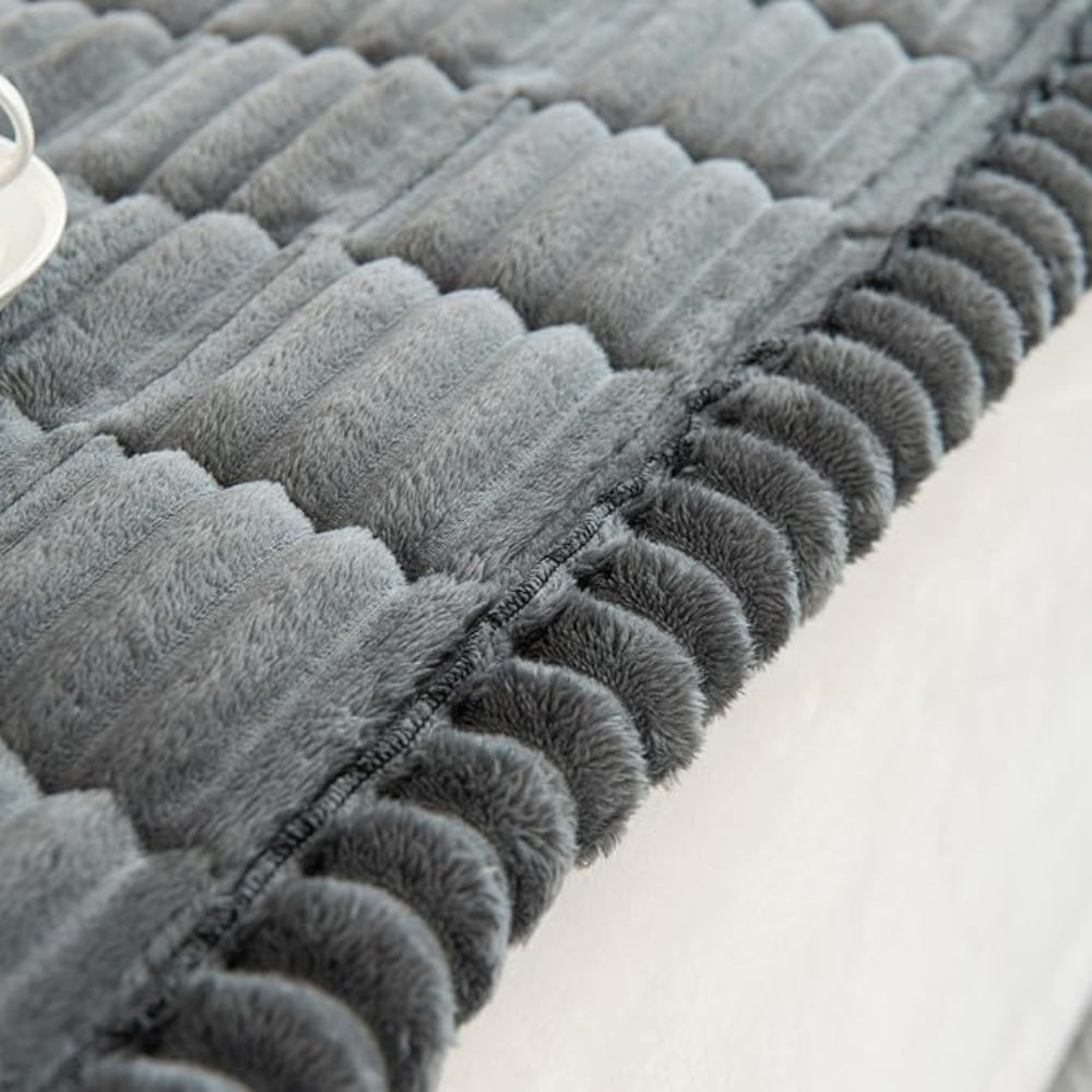 Plush Sofa Cover with Handcrafted Pleated Edges | Cozy Protection for Dogs