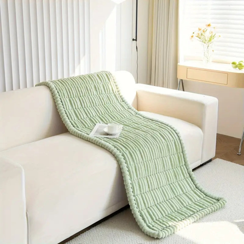 Plush Sofa Cover with Handcrafted Pleated Edges | Cozy Protection for Dogs