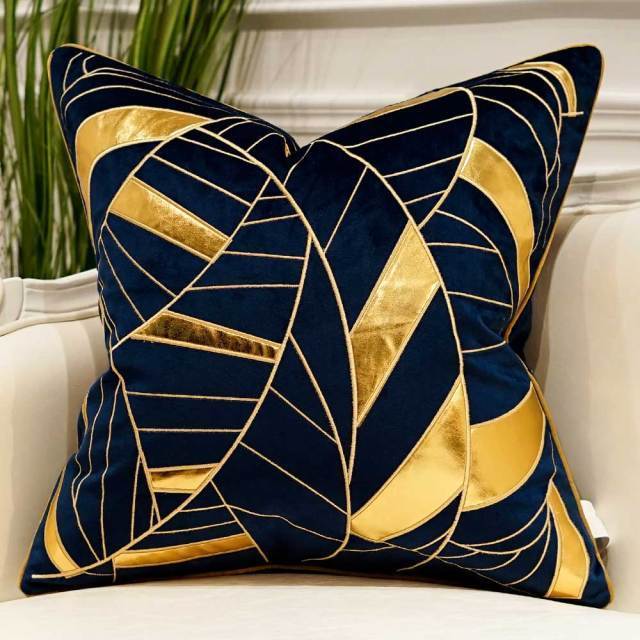 Sidian Luxury | Pillow Covers with Velvet Material & Golden Accents | Elegant Home Decor for Ultimate Comfort