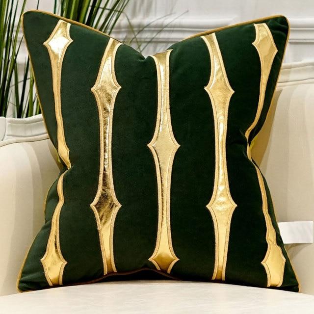 Sidian Luxury | Pillow Covers with Velvet Material & Golden Accents | Elegant Home Decor for Ultimate Comfort