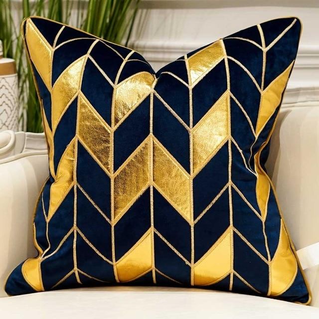 Sidian Luxury | Pillow Covers with Velvet Material & Golden Accents | Elegant Home Decor for Ultimate Comfort