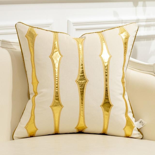 Sidian Luxury | Pillow Covers with Velvet Material & Golden Accents | Elegant Home Decor for Ultimate Comfort