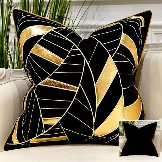 Sidian Luxury | Pillow Covers with Velvet Material & Golden Accents | Elegant Home Decor for Ultimate Comfort