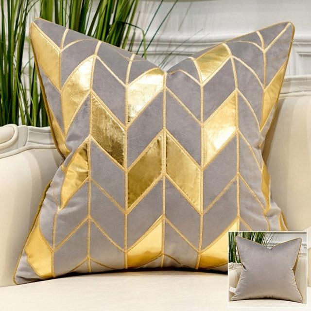 Sidian Luxury | Pillow Covers with Velvet Material & Golden Accents | Elegant Home Decor for Ultimate Comfort