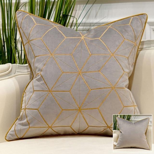 Sidian Luxury | Pillow Covers with Velvet Material & Golden Accents | Elegant Home Decor for Ultimate Comfort