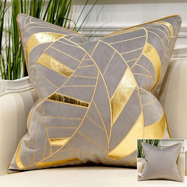 Sidian Luxury | Pillow Covers with Velvet Material & Golden Accents | Elegant Home Decor for Ultimate Comfort