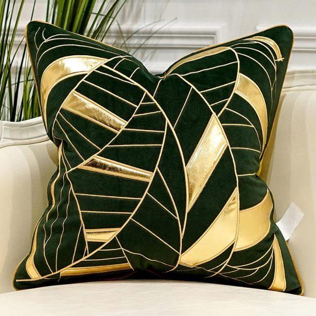 Sidian Luxury | Pillow Covers with Velvet Material & Golden Accents | Elegant Home Decor for Ultimate Comfort