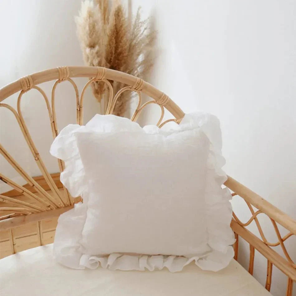 Soft Linen Ruffle Pillowcase | Elegant Design for Cozy Home Decor