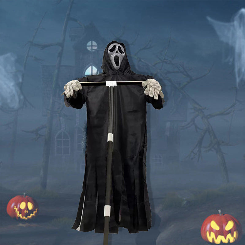 Spooky Scarecrow | Halloween Decoration with Lightweight Design | Terrifying Outdoor Ornament for Garden Festivities