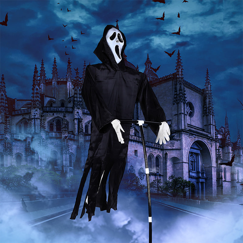 Spooky Scarecrow | Halloween Decoration with Lightweight Design | Terrifying Outdoor Ornament for Garden Festivities
