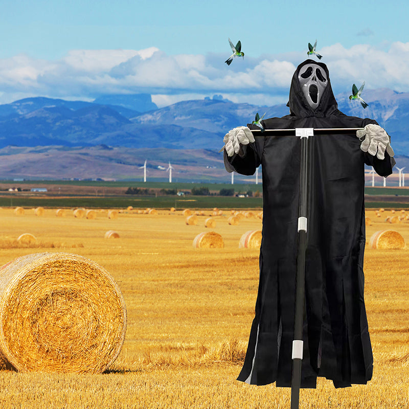 Spooky Scarecrow | Halloween Decoration with Lightweight Design | Terrifying Outdoor Ornament for Garden Festivities