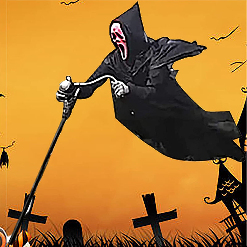 Spooky Scarecrow | Halloween Decoration with Lightweight Design | Terrifying Outdoor Ornament for Garden Festivities