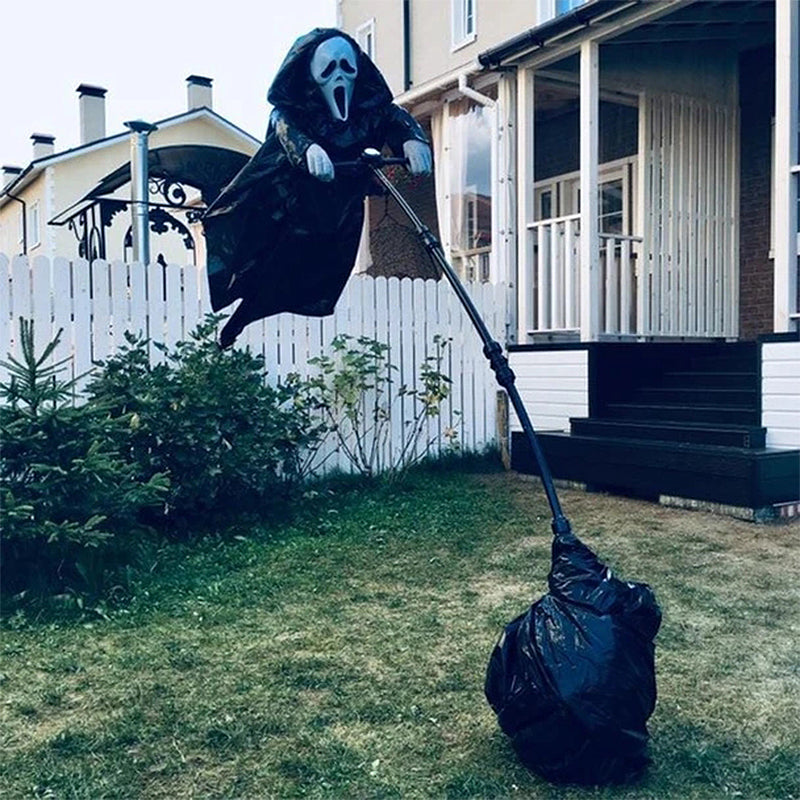 Spooky Scarecrow | Halloween Decoration with Lightweight Design | Terrifying Outdoor Ornament for Garden Festivities
