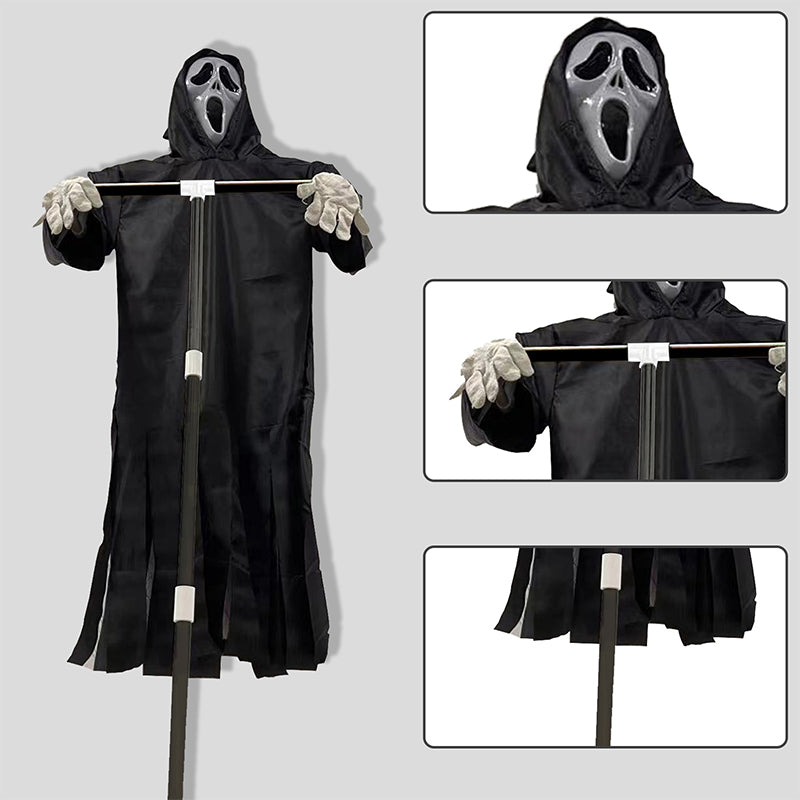Spooky Scarecrow | Halloween Decoration with Lightweight Design | Terrifying Outdoor Ornament for Garden Festivities
