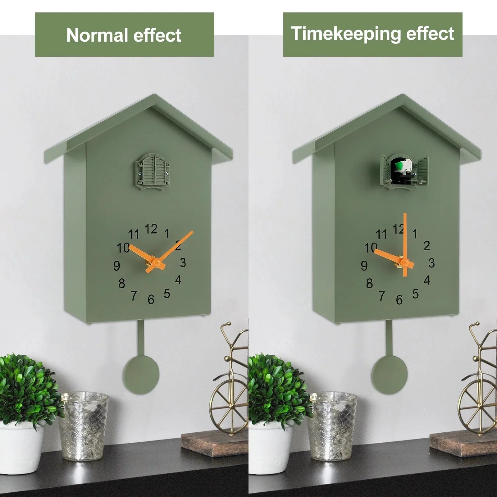 Timeless Charm | Cuckoo Clock with Delightful Sound & Eco-Friendly Design | Charming Wall Decor for Cozy Living Spaces