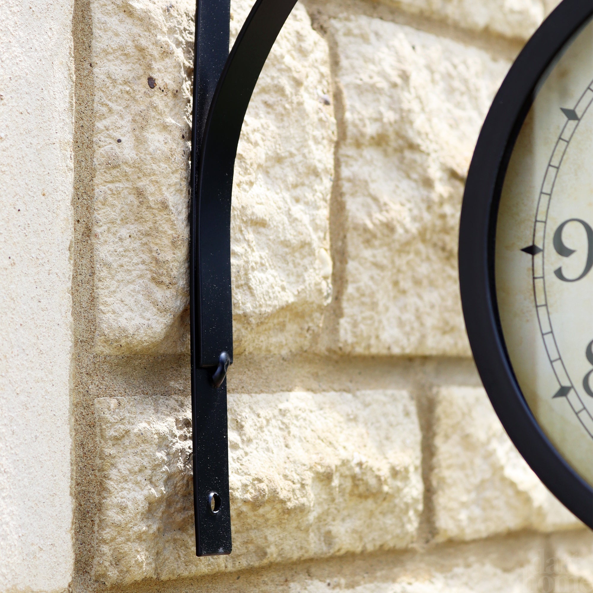 Timeless Charm | Large Outdoor Wall Clock with Double-Sided Dial | Durable Metal Design for Elegant Garden Decor