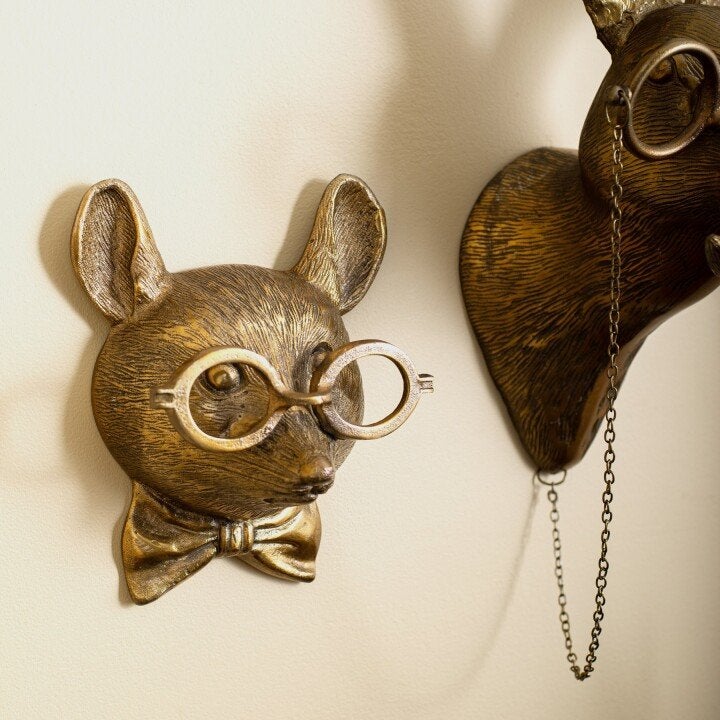 Unique Animal Head Wall Decor | Hand-Painted Resin Art for Playful Home Accents