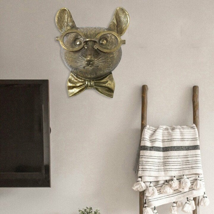 Unique Animal Head Wall Decor | Hand-Painted Resin Art for Playful Home Accents